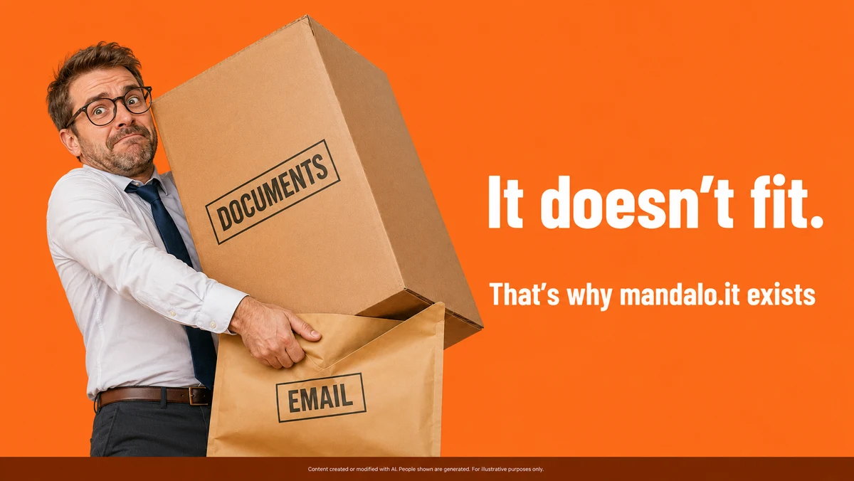 It doesn't fit: documents won't go through email