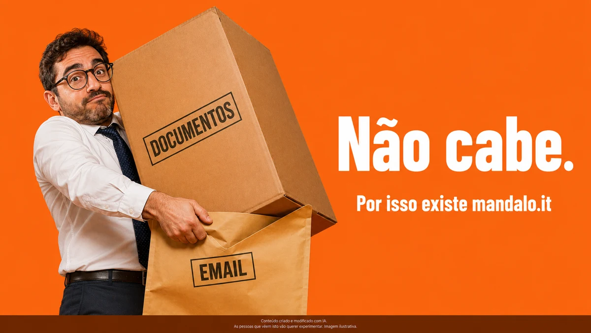 Não cabe: os documentos não passam no e-mail